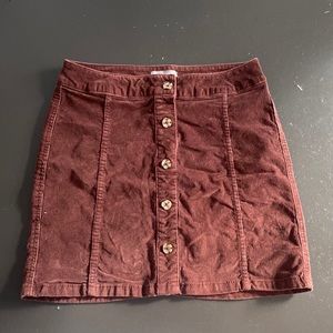 Maroon mini skirt